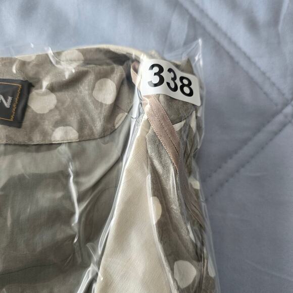 St. Gillian VTG Silk Polka Dot Midi Dress 12 Puff Sleeves Bow Collar Retro 80s - Picture 11 of 11